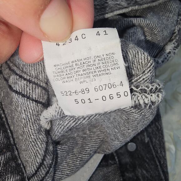 Levi's Vintage 90" 501 Straight Jean Faded Black size 31 - Picture 8 of 8